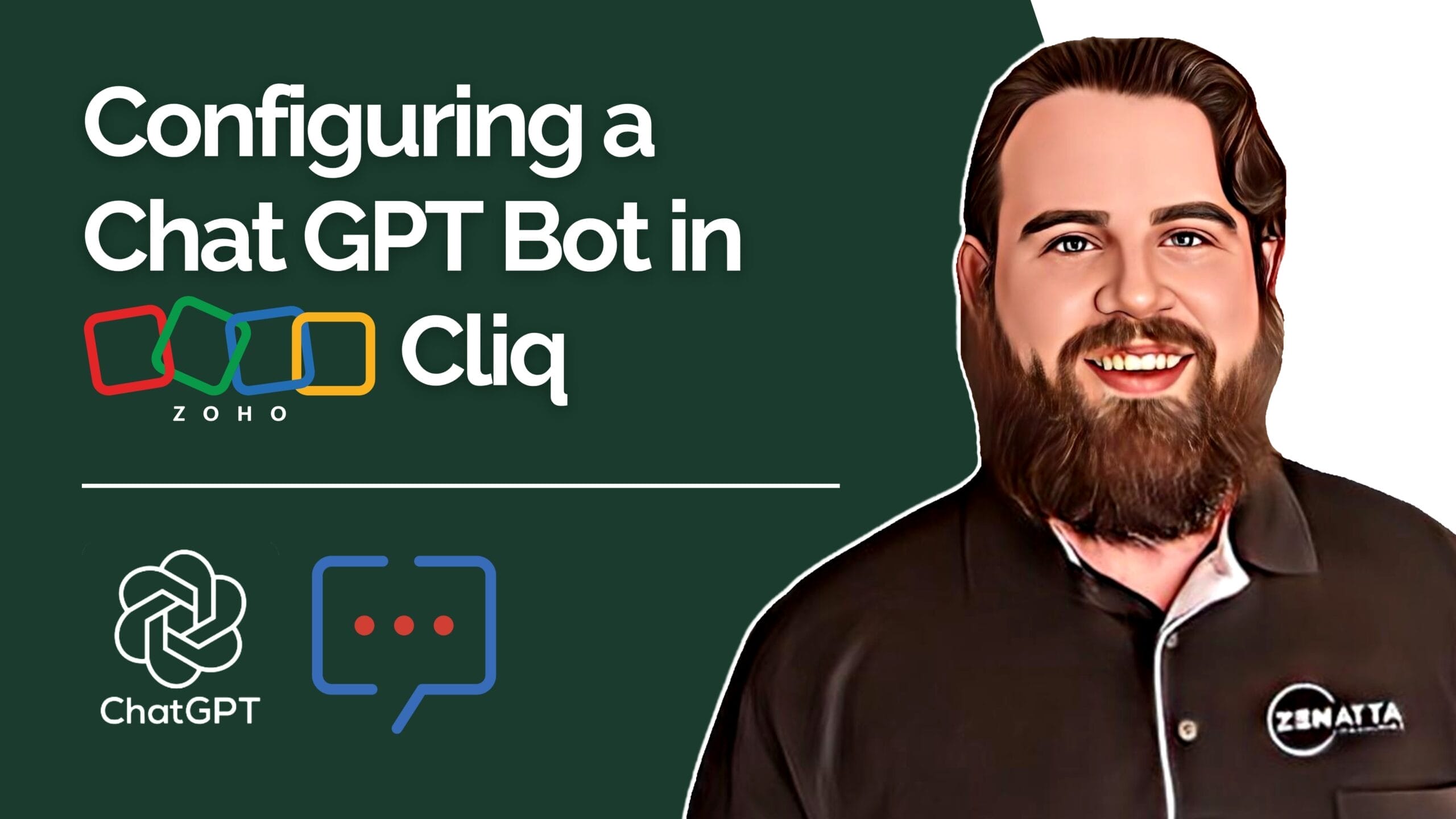 Configuring a Chat GPT Bot in Zoho Cliq youtube video thumbnail