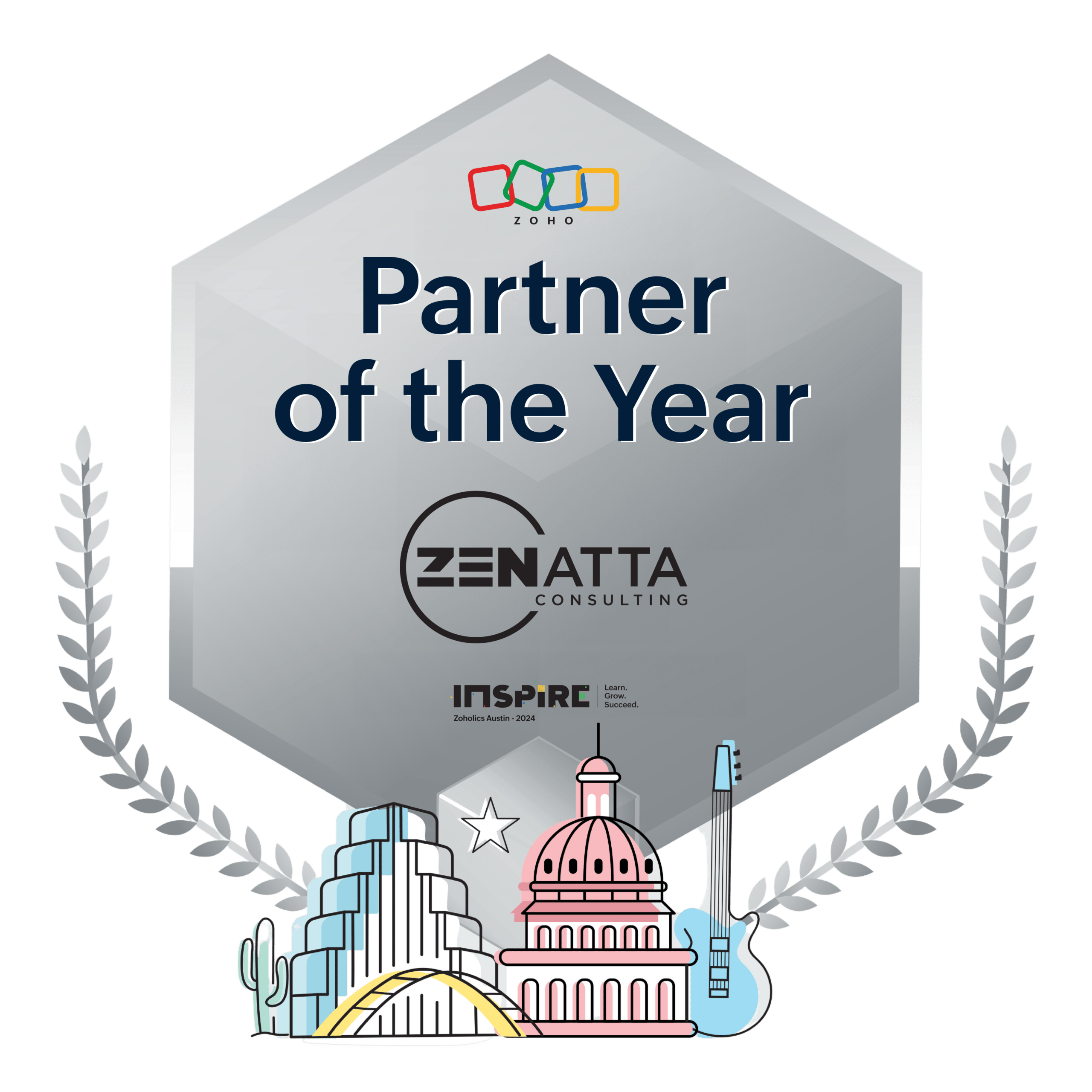 Zoho Partner of the Year award badge